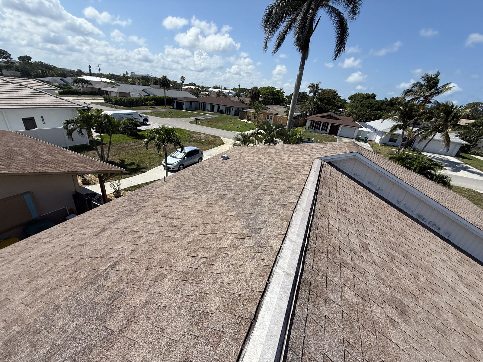 Shingle roof before replacement