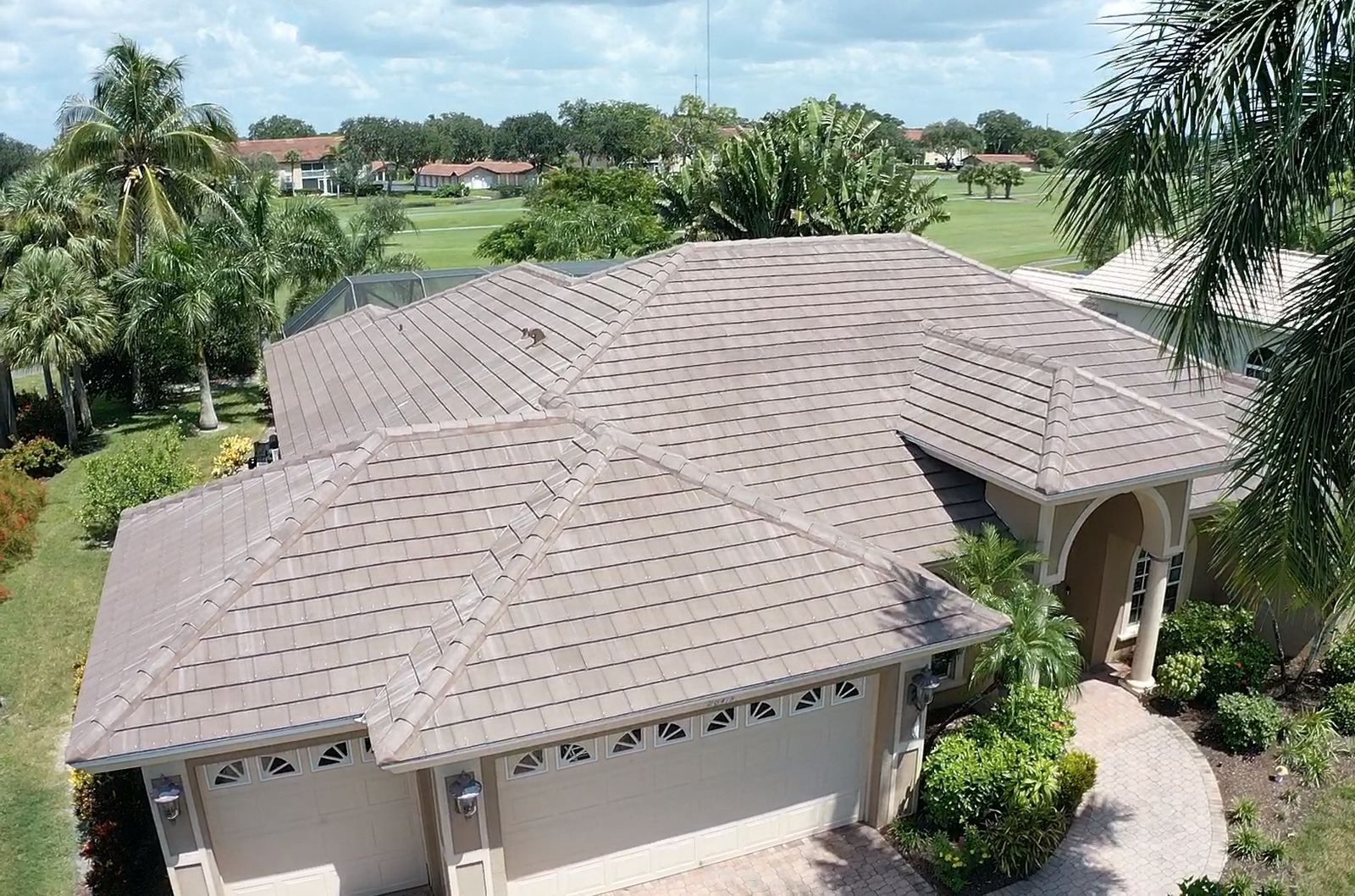 Completed tile roof replacement